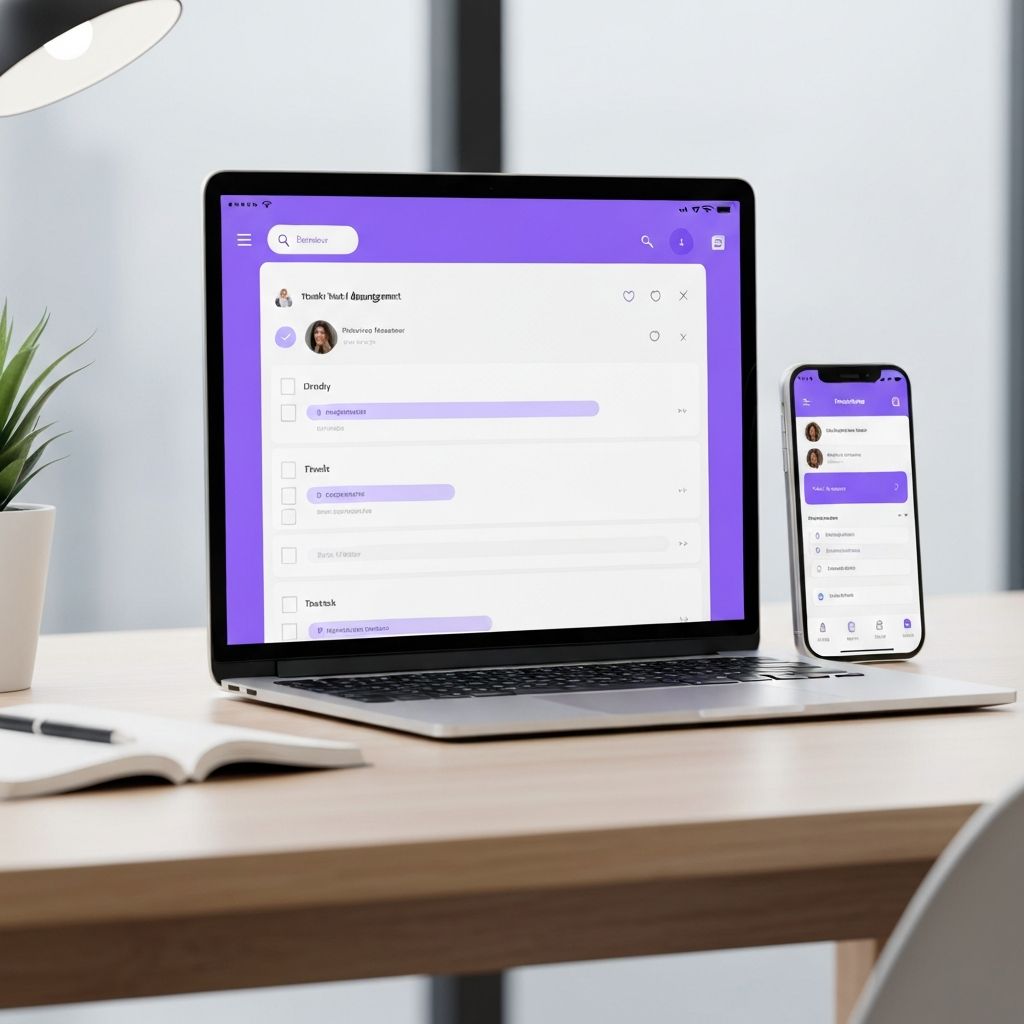Needo app interface showing task management dashboard